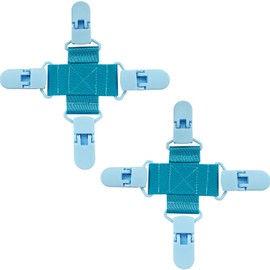 Josuyofo 2 Pack Bed Sheet Detangler Reduces Laundry Tangles Keep Bed Sheets/Duvet Covers/Blankets from Tangling, Twisting, and Balling in Washer and Dryer, Fewer Wrinkles, Saves Time and Energy (Blue)