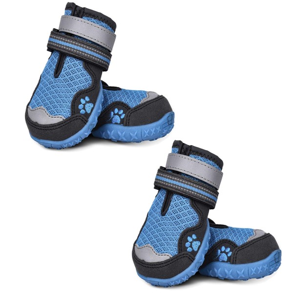 Hipaw Summer Dog Boots, Breathable Dog Bootie, Nonslip Paw Protector