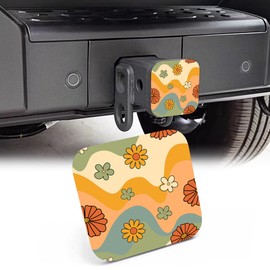 NITAHHHY Trailer Hitch Cover, Black Mountain with Adventure Awaits 2 Inch Hitch Plug Covers Hitch Cover Tube Rubber Towing, Square Receiver Plug Cap for Cars Suvs Trucks