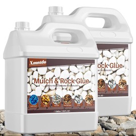 Rock Glue for Landscaping, 2 Gallon Mulch Glue, Gravel Binder & Stone Adhesive, Fast-Dry, Wide Coverage & Pet Safe Mulch Glue for Rocks, Weather-Resistant for Patios, Garden, Walkways and Paths