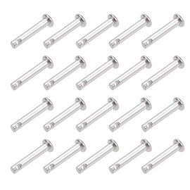 sourcing map Fork Bolts Single Hole Flat Head 304 Stainless Steel Link Hinge Pin 3 mm x 16 mm Pack of 20