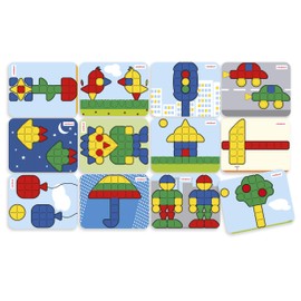 Miniland Miniland95076 Pack 12 Models for Giantpegs, Multi-Color