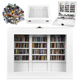 JNBGTU Anxiety Bookshelf - 300pcs Mini Brands Books, Shake Away Your Anxiety, Home Decoration for Book Lovers, Miniature Book Library, Office Decor Mini Brands Books -Book Lovers Gifts (White)