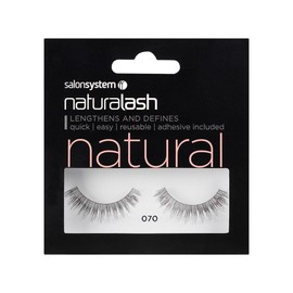 Salon System Naturalash Quick and Easy Re-Usable Black 070 Lashes