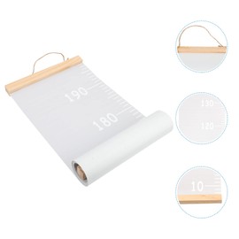 Alipis Canvas Growth Chart Height Recording Ruler, Wood Frame Canvas Removable Growth Height Measurement Chart, 200x20cm
