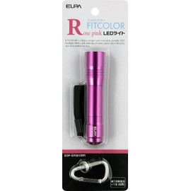 ELPA LEDカラーハンドライト単3形1本 ローズピンク DOP-EP301(RP)