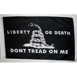 Nuge Liberty Or Death Tactical Flag 3' X 5' Indoor Outdoor Black Banner
