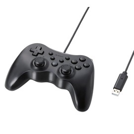 エレコム ゲームパッド 12ボタン 振動機能・連射機能付 ブラック JC-U3712FBK