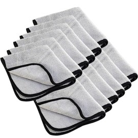 Cobra Supreme 530 Ultra Plush Microfiber Towels - 12 Pack (16x16) | Premium 530 GSM Dual-Sided for Buffing, Polishing & Detailing