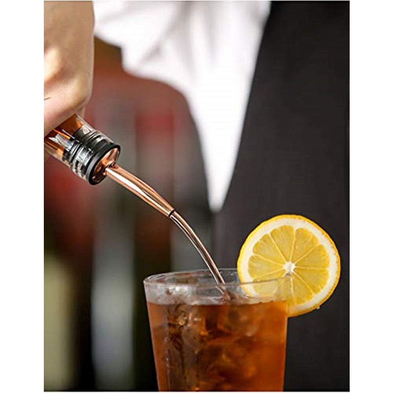 Liquor Bottle Pourers - 8 Pack Stainless Steel Classic Bottle Pourers