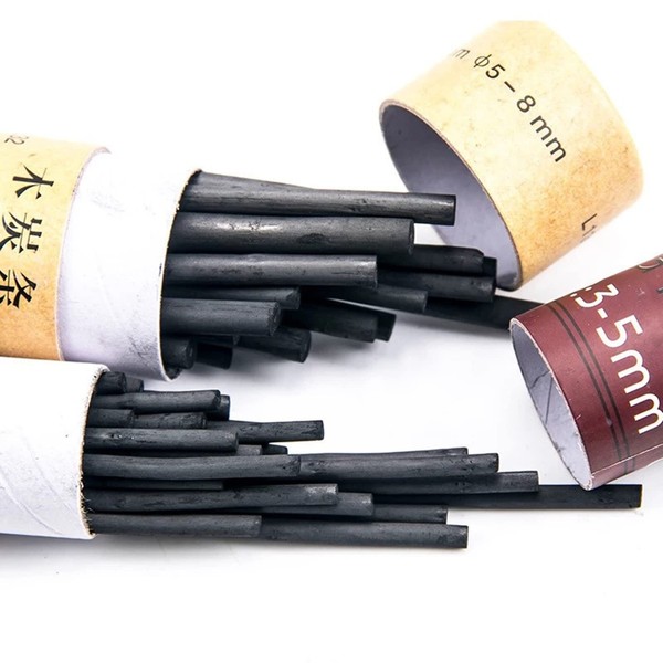 XHBTS Pack of 50 Natural Charcoal Willow Charcoal Length 13.5