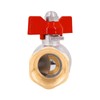 Genebre Brass Ball Valve with Red Wing Handle - Internal