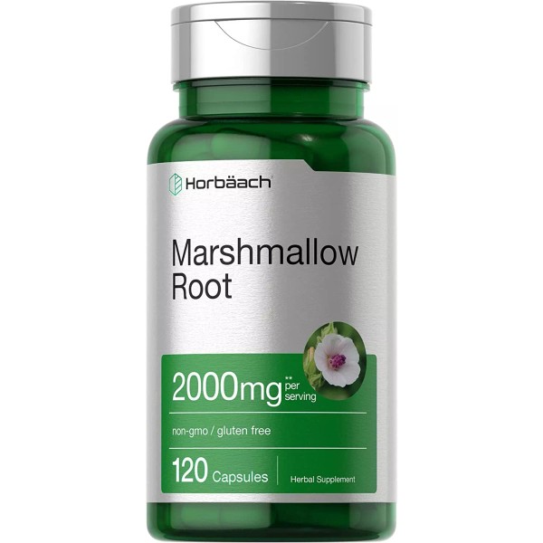 Horbäach Marshmallow Root Capsules | 2000mg | 120 Count |