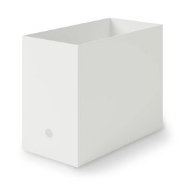 MUJI 83904371 Recycled Polypropylene File Box, Standard Type, Wide, White, Gray, Approx. Width 5.9 x Depth 12.6 x Height 9.4 inches (15 x 32 x 24 cm)