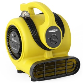 ALORAIR 600 CFM Air Mover Blower Fan for Industrial, Workshop, and Home Use - 3 Speeds, 5 Adjustable Angles and Daisy Chain - Ideal for Water Damage Restoration and Plumbing - GF600A Yellow