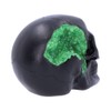 Nemesis Now Horror Skull Ornament Polyresin Black Green Geode 17cm