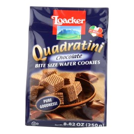 UD_Loacker Bite Size Quadratini Chocolate Wafer Cookies for Case of 6 8.82 Oz