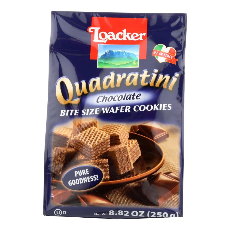 UD_Loacker Bite Size Quadratini Chocolate Wafer Cookies for Case of