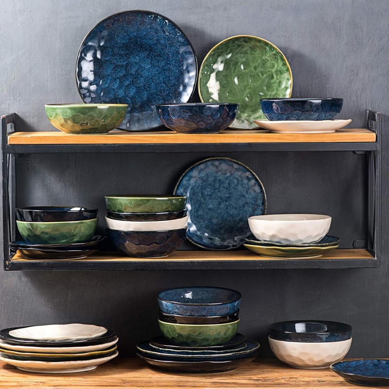 vicrays Ceramic Salad Bowls Set for Kitchen, Serving - 32