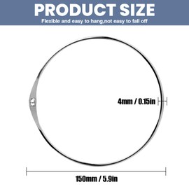 FORETOGO Pack of 3 Goods Ring Key Ring Large, 150 mm Versatile Metal Book Rings, Silver Key Ring Round Key Rings for Office School Home Business