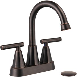 Cobbe Bathroom Vanity Faucets, 4-Inch Oil Rubbed Bronze Bathroom Sink Faucet, 2 Handle Sink Faucet with Pop Up Drain and Water Supply Lines,ORB