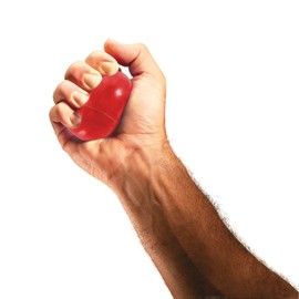 THERABAND Hand Exerciser, Stress Ball For Hand, Wrist, Finger, Forearm, Grip Strengthening & Therapy, Squeeze Ball to Increase Hand Flexibility & Relieve Joint Pain, X-Large Red, Soft, Beginner