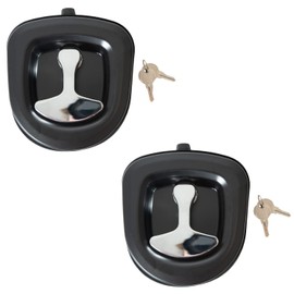 Buyers Products LL90002 Single Point Compression Latch For Underbody Truck Tool Box With Blind Studs, 2 Pack, 1/2 Inch Gasket & Cylinder With Keys, Replacement Latch For L8816 and L3890RLS Truck Boxes