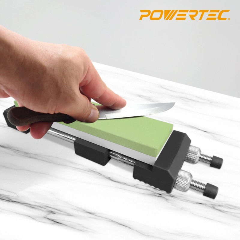 POWERTEC Whetstone Knife Sharpener Stone ?3000/8000 Dual Side Grit (71583)
