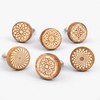 IndianShelf 18 Pack- Boho Knobs- Wood Knobs for Cabinets and