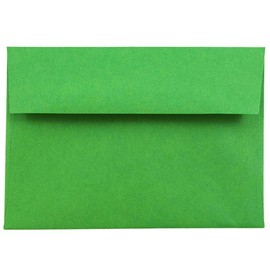 JAM PAPER 4Bar A1 Colored Invitation Envelopes - 3 5/8 x 5 1/8 - Green Recycled - Bulk 500/Box