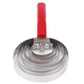Horse Brush, Six Circle Steel Brush Horse Scraper Livestock Itching Brush with Soft Hand Grip
