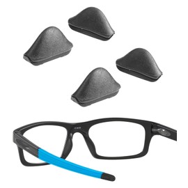 2 Pairs Replacement Nose Piece Nose Pads for Oakley Crosslink OX8027 OX8030 OX8031 OX8037 OX8048 OX8069 OX8070 OX8076 OO9238 OO9263 OO9266 OO9307 OO9320 OO9367 Sunglass Eyeglasses, Black Large Size