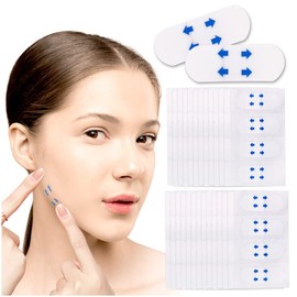 Kalevel 100 Pcs Instant Face Lift Tape Clear Makeup Tape Face Lifting Patches Invisible Skin Stickers Breathable Hypoallergenic for Saggy Skin