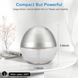 ap airpleasure Water-Based Purifier Air Washer, Air Revitalizer & Freshener, Air Fresher with 6 Colorful lights for Rooms (Silver)