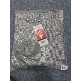 Chef Works Essential Baggy Chef Pants Medium Elastic Waist NBCP-000-M NWT