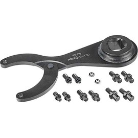 AMF 517938 0007658340080 Hinged Pin Set with Torque Wrench Socket, Black, 40-80 mm