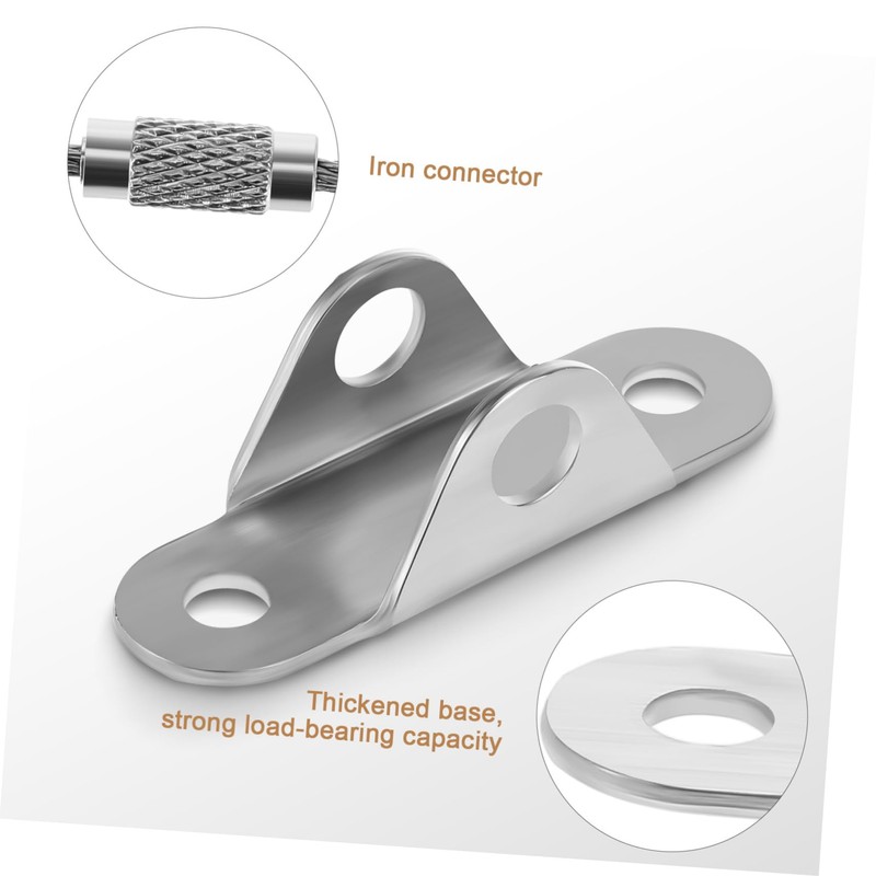 Totority 6sets Tip Furniture Anchors Wall-Mount Safety Straps for Proofing