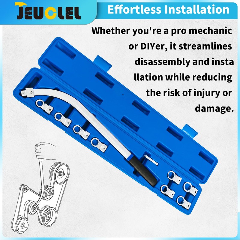 JEUCLEL 10PCS Universal Auxiliary Timing Idler Belt Wrench Serpentine Belt