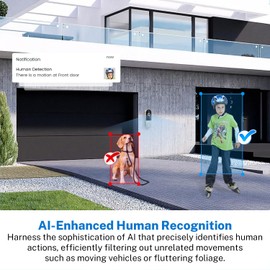 NexoSora 1080p Wireless Doorbell Camera with Receiver, AI Human Detection, 2-Way Audio, Night Vision, Cloud Storage (Sold Separately), Real-Time Alerts, Rechargeable Battery-Powered, 2.4Ghz Wi-Fi