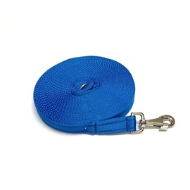 30ft 9m Horse Lunge Line Large Dog Training Lead Large 25mm Cushioned Webbing And Heavy Duty Fluted Trigger Clip In (Electric Blue)