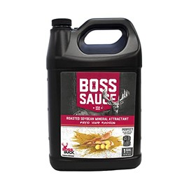 Boss Buck Boss Sauce Roasted Soybean 1 Gal Liquid Mineral for Deer | Powerful Fast-Acting Deer Mineral Supplement for Hunting