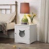 Cat House Side Table, Nightstand Pet House, Litter Box Furniture