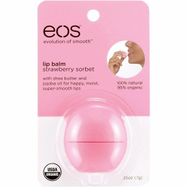 EOS Smooth Sphere Strawberry Sorbet Lip Balm with Natural Shea 0.25 oz 24 Pack