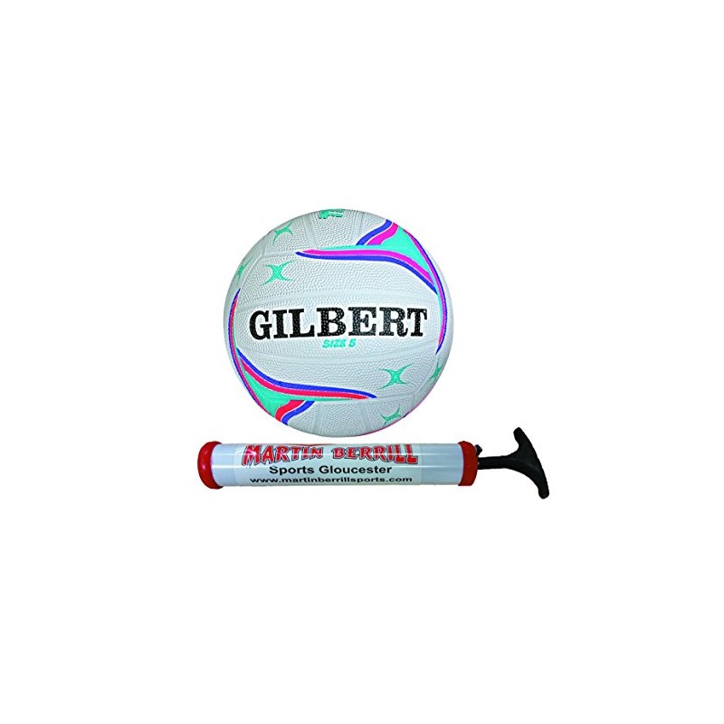 Gilbert APT Training Netball With Free Hand Pump (Purple, Size