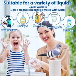 Pigeon Automatic Induction Foam Hand Washer, Pigeon Soap Dispenser, Bird Soap Dispenser, Pigeon Automatic Soap Dispenser, Automatic Soap Dispenser, Foam Soap Dispenser For Kitchen Sink And Bathroom
