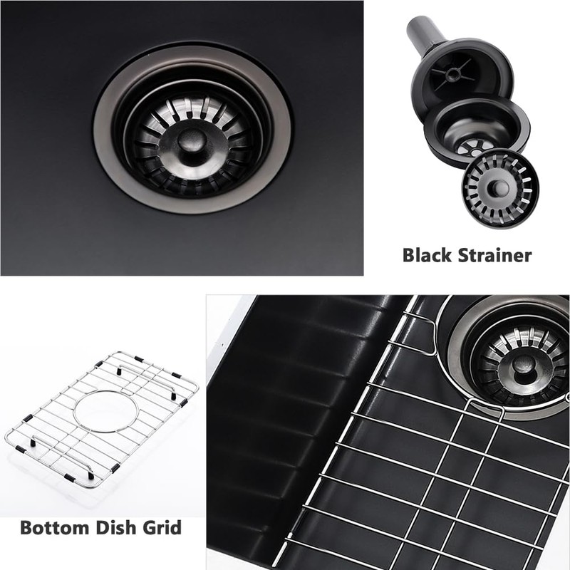 12 Inch Black Bar Sink Undermount-VASOYO 12x16 Rv Sink Kitchen