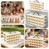 HFYZZ 3-Layer Deviled Egg Container with Lid and Handle, Clear