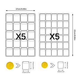 250 Pockets Coin Scrapbook, 10 Pages Leather Coins Collector's Book, Coin Storage, Coin Album Pocket Album, Coin Collection Album for Coin Collectors and Souvenir Coins (Dark Blue)