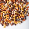 YIEUR Pack of 500 Wooden Beads, Round, Colourful, 10 mm