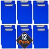 Plastic Clipboards (Set of 12) Multi Pack Clipboard (Blue) Strong